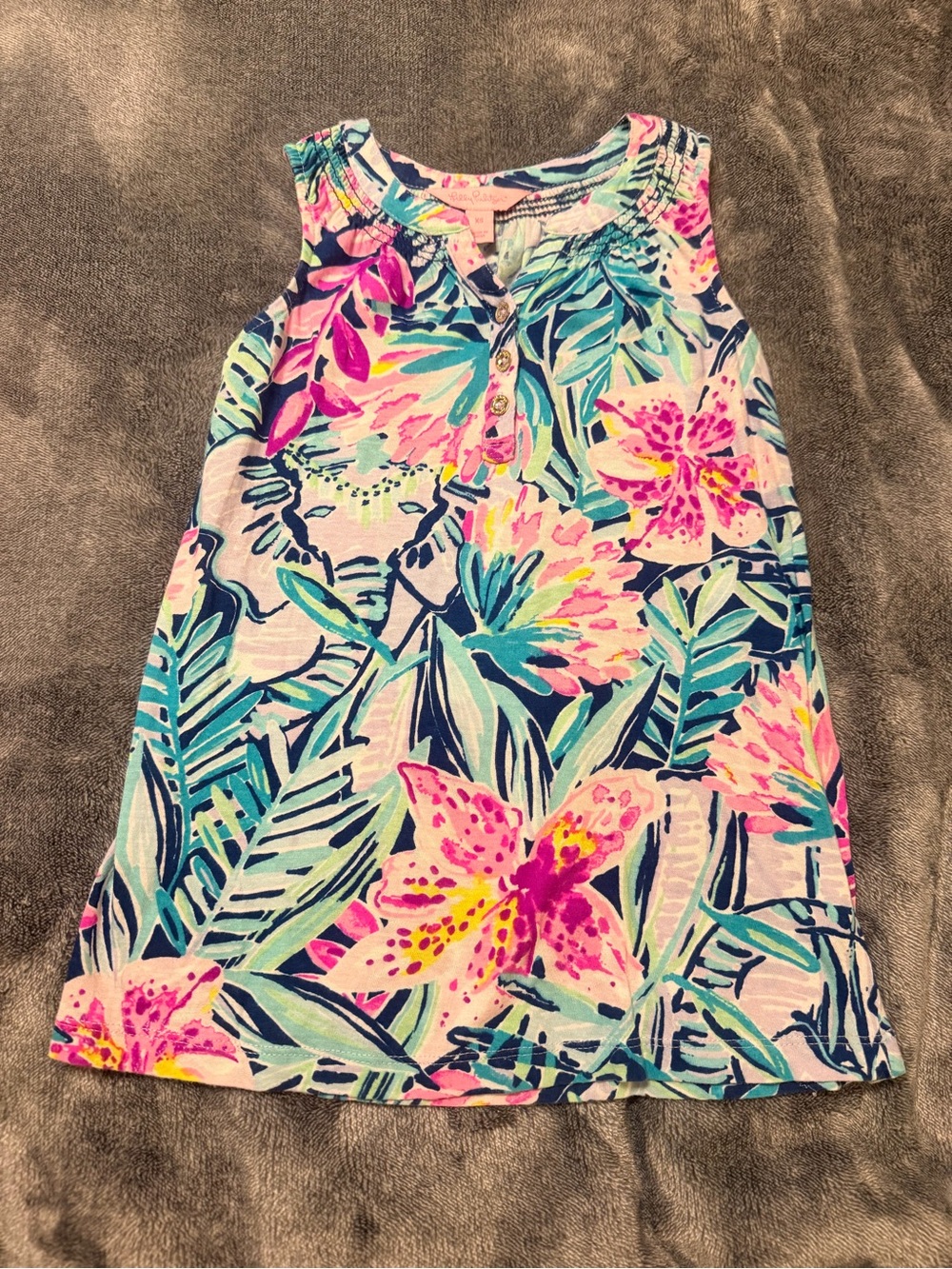 Lilly Pulitzer Girls Floral Tank Dress in Pink, Blue, Green